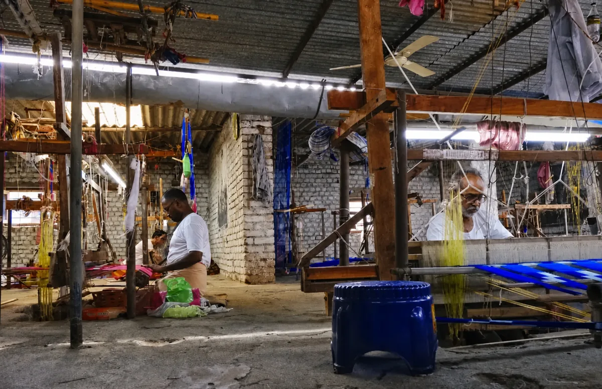 Weaving workshop, Bhoodan Pochampally