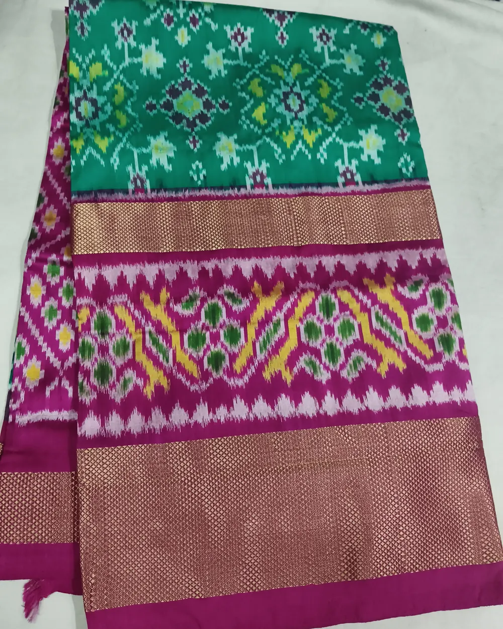 Silk Ikat Saree, · పట్టు ఇకత్ చీర,
