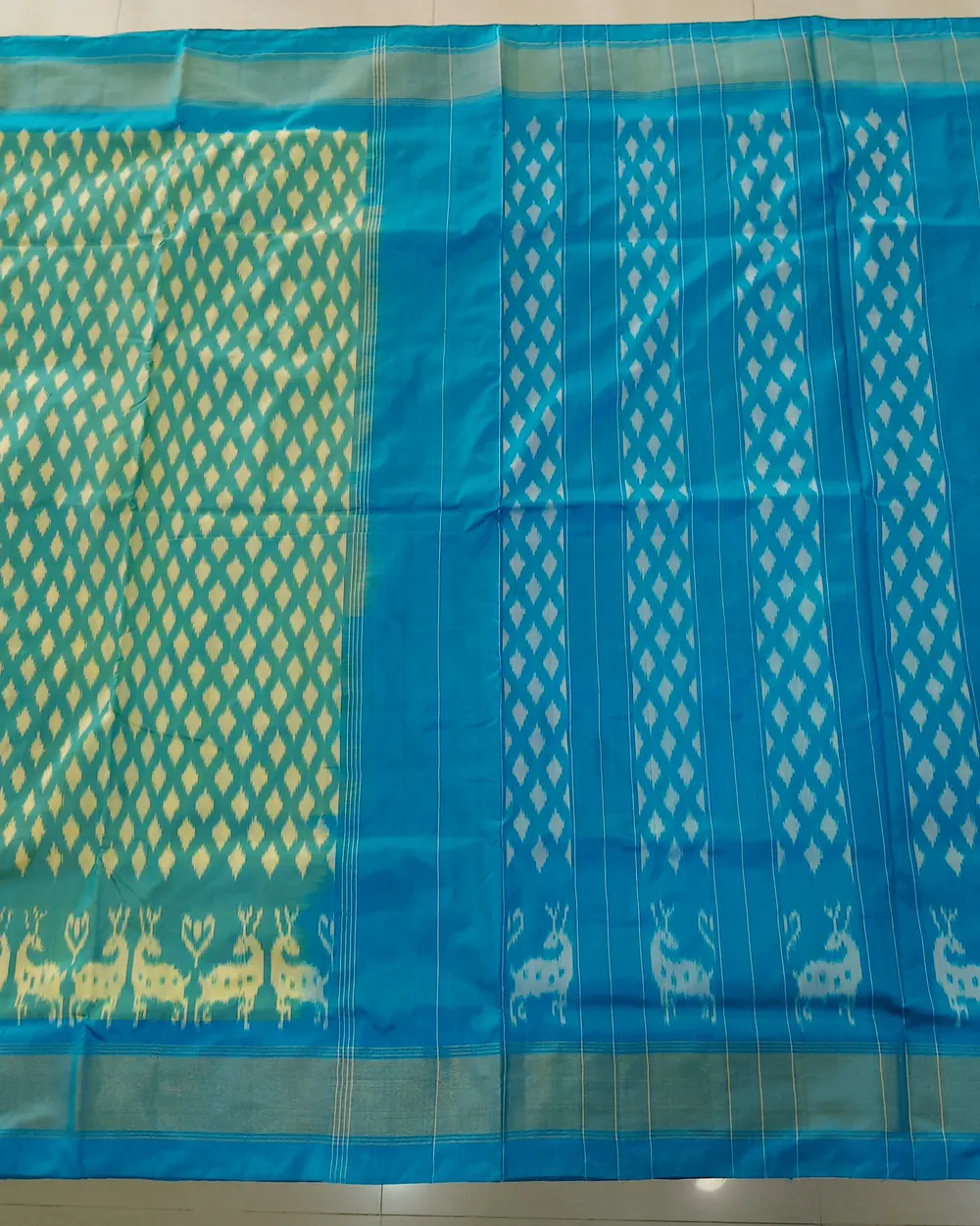 Silk Ikat Saree, · పట్టు ఇకత్ చీర,