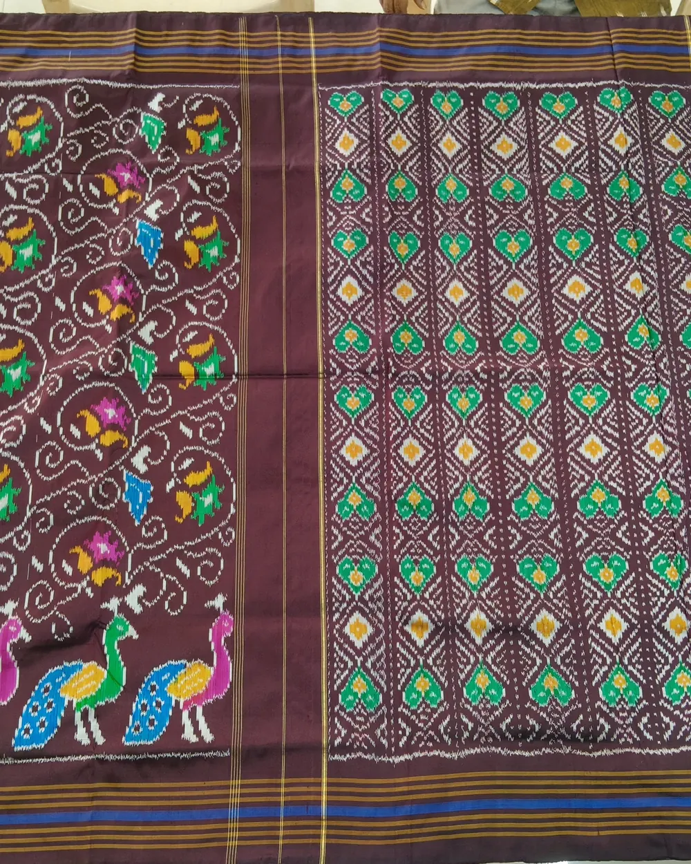 Silk Ikat Saree, · పట్టు ఇకత్ చీర,