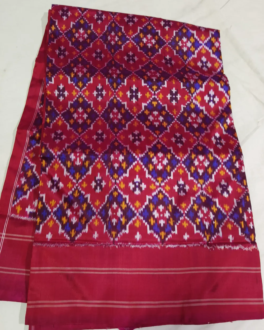 పట్టు ఇకత్ చీర, · Silk Ikat Saree,