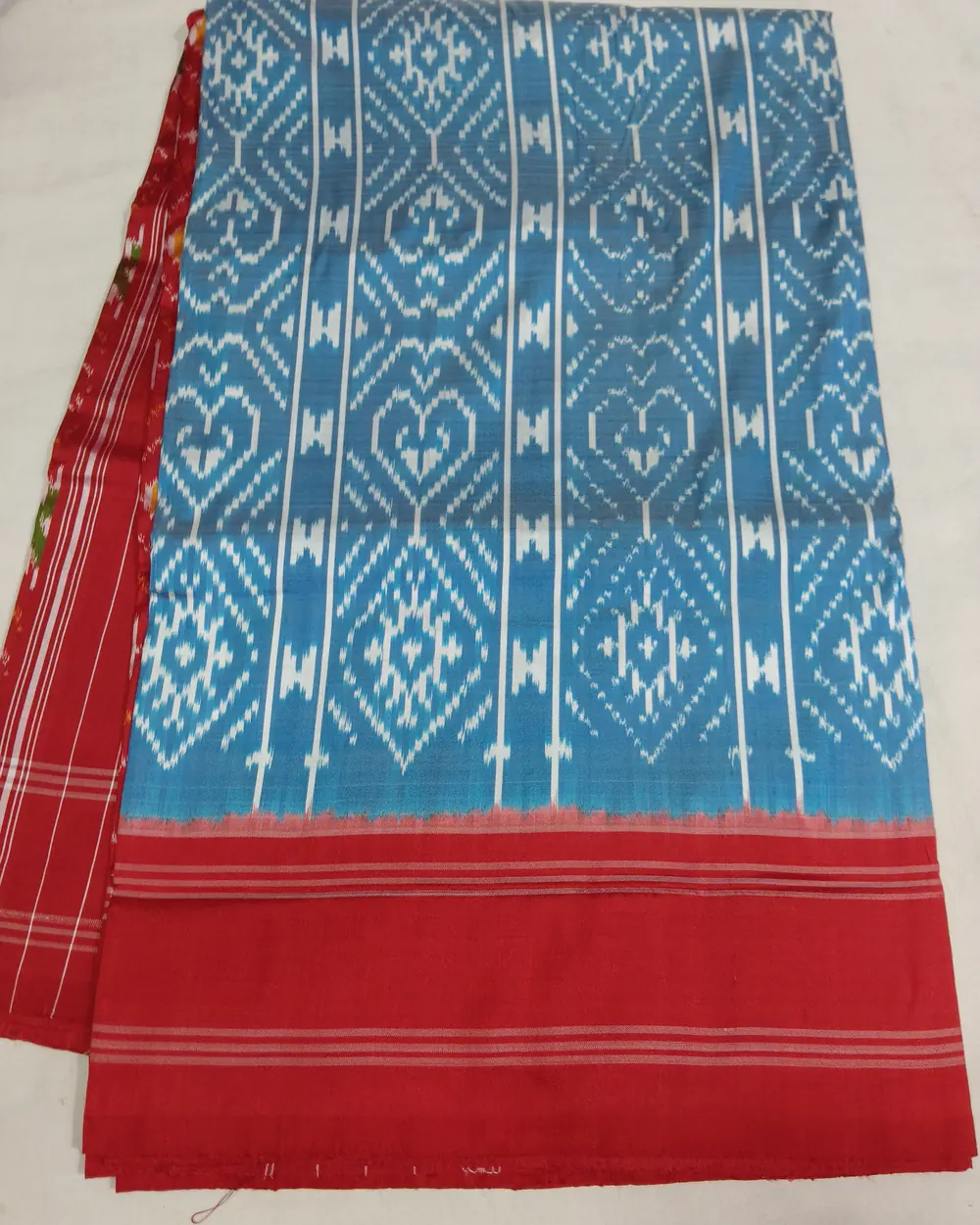 Silk Ikat Saree, · పట్టు ఇకత్ చీర,