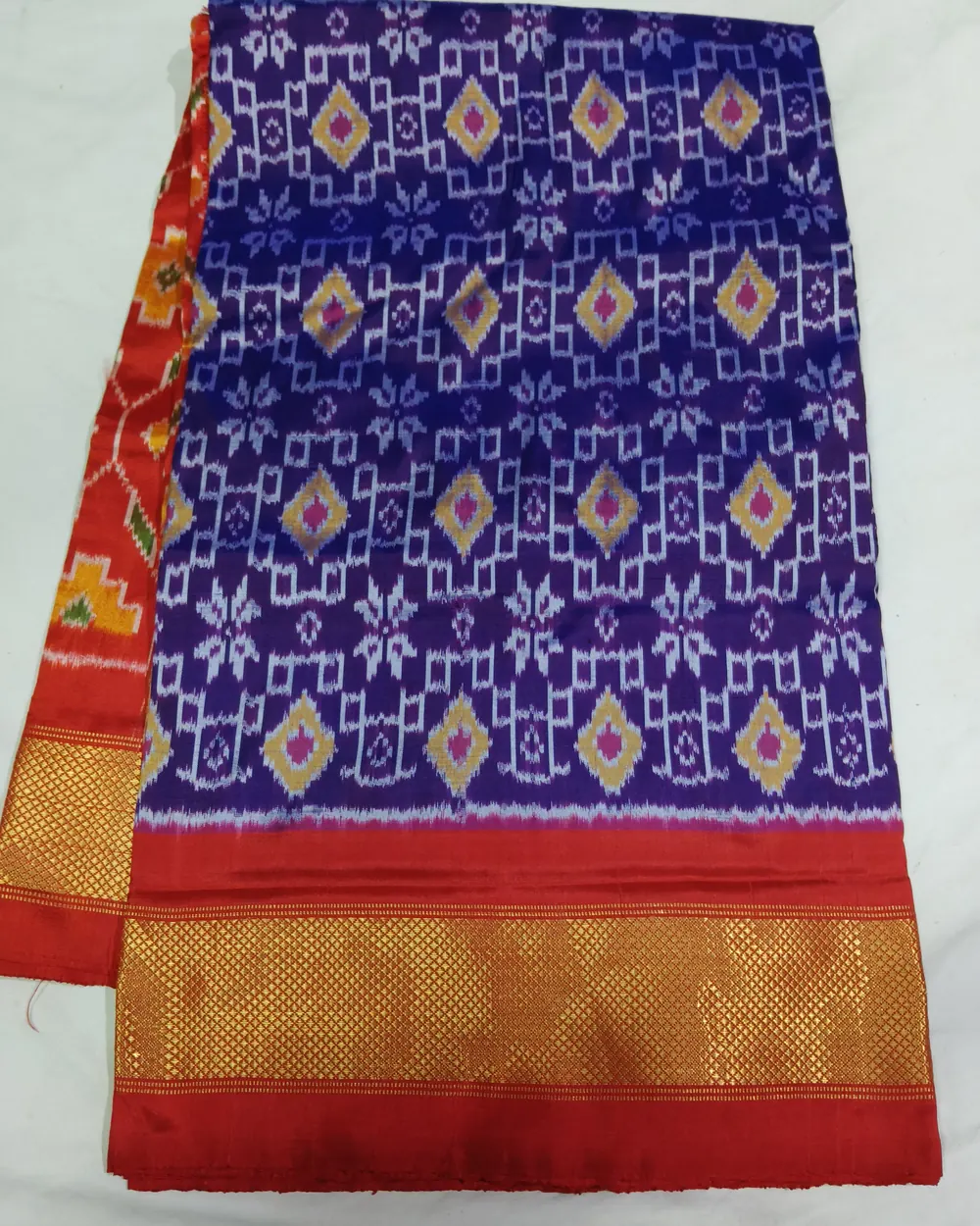 పట్టు ఇకత్ చీర, · Silk Ikat Saree,