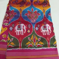 Silk Ikat Saree, · పట్టు ఇకత్ చీర,