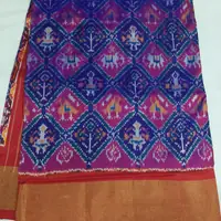 Silk Ikat Saree, · పట్టు ఇకత్ చీర,