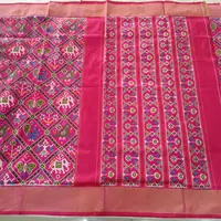 Silk Ikat Saree, · పట్టు ఇకత్ చీర,